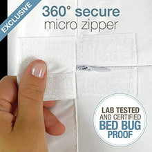 Load image into Gallery viewer, SafeRest Premium Zippered Mattress Encasement - Lab Tested Bed Bug Proof, Dust Mite and Waterproof - Hypoallergenic, Breathable, Noiseless and Vinyl Free (Fits 9-12 in. H) - Full Size
