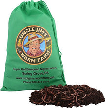 Load image into Gallery viewer, Uncle Jim&#39;s Worm Farm European Nightcrawlers Composting and Fishing Worms 2 Lb Pack
