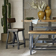 Load image into Gallery viewer, Ink+Ivy Lancaster Counter Stools, Contour Seat, Removable Backrest Modern Industrial Counter-Height Kitchen Chair, Solid Wood, Metal Kickplate Footrest, Dining Room Accent Furniture, Amber
