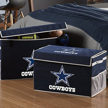 Load image into Gallery viewer, Franklin Sports NFL Dallas Cowboys Folding Storage Footlocker Bins - Official NFL Team Storage Organizers - Collapsible Containers - Small
