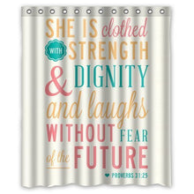 Load image into Gallery viewer, Honey Day House Bible Verse Waterproof Shower Curtain 60x72 Gift Choice

