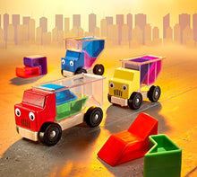 Load image into Gallery viewer, SmartGames Trucky 3 Wooden Skill-Building Puzzle Game Moving Trucks for Ages 3+

