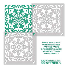 Load image into Gallery viewer, Amalfi Tile Stencil - Cement Tile Stencils - DIY Portuguese Tiles - Reusable Stencils for Home Makeover (Extra Large 16&quot;x16&quot;)
