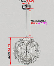 Load image into Gallery viewer, LUMINTURS Luxury 6W 8inch 8&quot; LED Firework Pendant Ceiling Lamp Ball-Shade Art-Deco Hanging Light
