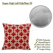 Load image into Gallery viewer, Majestic Home Goods Red Links Indoor / Outdoor Large Pillow 20&quot; L x 8&quot; W x 20&quot; H
