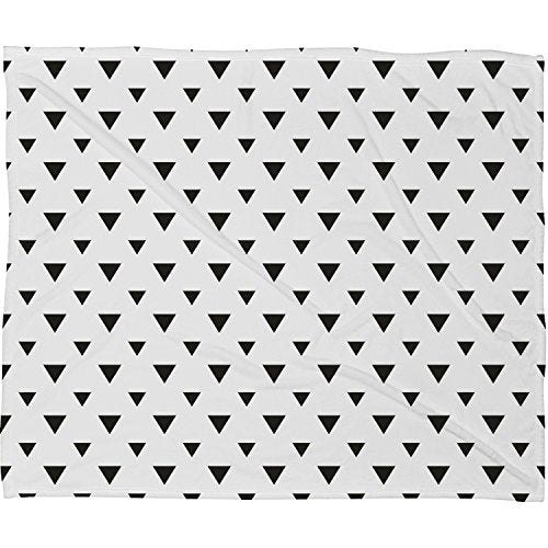 Deny Designs Upside Down Triangles Plush Fleece Throw Blanket, 50 X 60