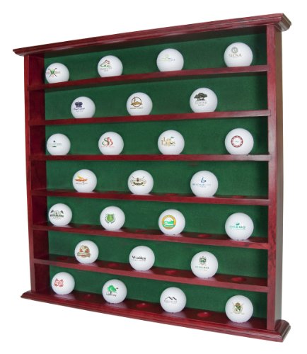Golf, Gifts and Gallery Mahogany Golf Ball Display Cabinet - 49 Balls
