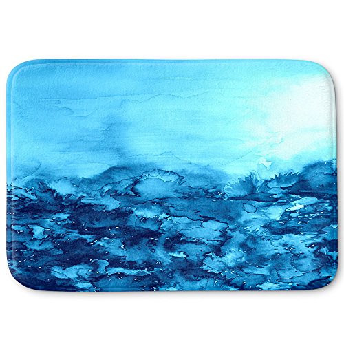 DiaNoche Designs Memory Foam Bath or Kitchen Mats by Julia Di Sano - Into the Eye Turquoise, Large 36 x 24 in
