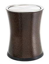 Load image into Gallery viewer, Bennett Swivel-A-Lid Small Trash Can, Metal Attractive &#39;Center-Inset&#39; Designed Wastebasket, Modern Home Dcor, Round Shape (Brown)
