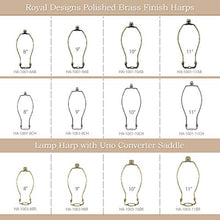 Load image into Gallery viewer, Royal Designs, Inc. Heavy Duty Harp for Lamp Shade Holder, 10 inch, Polished Brown Base, Set of 2
