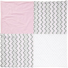 Load image into Gallery viewer, New Arrivals Peace, Love &amp; Pink Crib Blanket-Pink &amp; Gray
