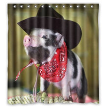 Load image into Gallery viewer, 66(W)x72(H)-Inch Waterproof Bathroom Little Lovely Cute Baby Pig Shower Curtain
