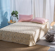 Load image into Gallery viewer, CocoQueen Cream Bedsheet Cactus Printing Flat Sheet Queen Size
