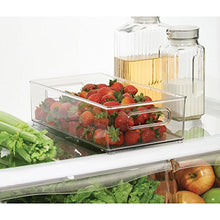 Load image into Gallery viewer, iDesign Plastic Portable Deep Storage Bin with Handles for Organizing Refrigerator, Freezer, Pantry, BPA-Free, Clear

