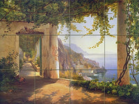 Tile Mural Amalfi Coast by Agaarad Kitchen Bathroom Shower Wall Backsplash Splashback 4x3 6