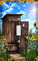 Sunflower Outhouse Switchplate - Switch Plate Cover