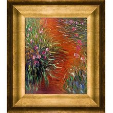 Load image into Gallery viewer, Hand-Painted Reproduction of Claude Monet Irises Framed Oil Painting, 8 x 10
