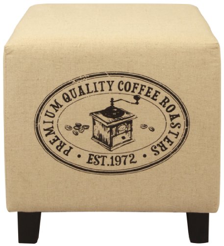 Lux Home Vintage Recycle Ottoman Footstool Coffee Pattern Design