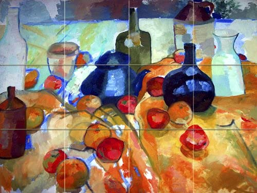 Tile Mural Russian Contemporary Art (Private Collection) - Summer Fruits Kitchen Bathroom Shower Wall Backsplash Splashback 4x3 4.25