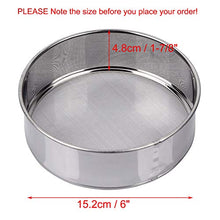 Load image into Gallery viewer, AMPSEVEN Small Tamis Fine Mesh Flour Sieve 60 Stainless Steel Round Sifter for Baking(6 Inch, 60m Mesh)
