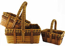 Load image into Gallery viewer, TOPOT Set of 3 Vintage Folk style Brown locker receive Basket
