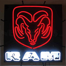 Load image into Gallery viewer, Neonetics 5RAMBK Ram Red Neon Sign with Backing, 4&quot; x 24&quot; x 24&quot;
