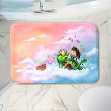 Load image into Gallery viewer, DiaNoche Designs Memory Foam Bath or Kitchen Mats by Tooshtoosh - Butterflies Picnic in the Sky, Large 36 x 24 in
