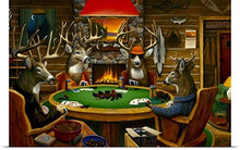 Load image into Gallery viewer, GREATBIGCANVAS Entitled Deer Camp Poster Print, 60&quot; x 40&quot;, Multicolor
