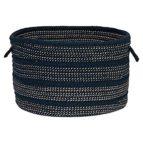 Garrison Baskets Banded Mix Basket, 18 by 18-Inch, Navy