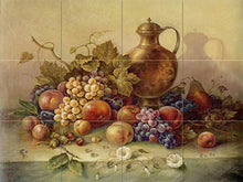 Load image into Gallery viewer, FlekmanArt Fruits Bouquet by Corrado Pila - Art Ceramic Tile Mural 24&quot; W x 18&quot; H(6x6 Tiles) Kitchen Shower Bath Backsplash
