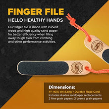 Load image into Gallery viewer, Climbskin Double Sided Hand &amp; Finger File - Pocket Sized for Travel - for Flappers, Rips, Cracks - Strong Smooth Hands - Great for Gym, Rock Climbers
