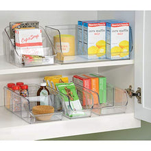Load image into Gallery viewer, InterDesign Linus Kitchen, Pantry, Refrigerator, Freezer Storage Container-Divided 2 Compartment, Clear
