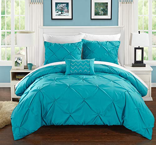 Chic Home Daya Shams Included Decorative Pillow, Queen Duvet, Turquoise