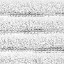 Load image into Gallery viewer, mDesign Soft 100% Cotton Luxury Hotel-Style Rectangular Spa Mat Rug, Plush Water Absorbent, Ribbed Design - for Bathroom Vanity, Bathtub/Shower, Machine Washable - Long Runner, 60&quot; x 21&quot; - White
