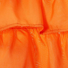 Load image into Gallery viewer, Ruffled Orange Fabric Shower Curtain
