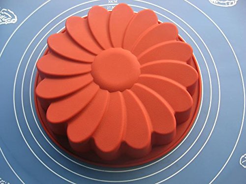 Creativemoldstore 1pcs Great Circle Flower Silicone Cake/Pizza Baking Pan DIY Mold