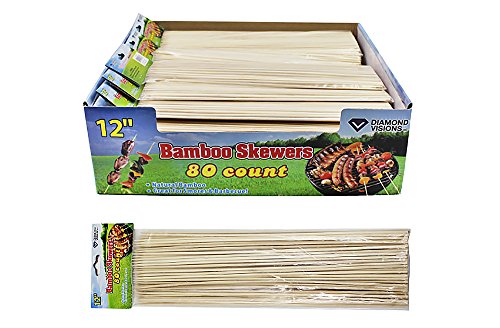 Diamond Visions 01-1780 Bamboo Skewers Multipack Set (3 Packs- 240 Skewers)