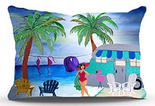 Load image into Gallery viewer, Bikini Beach Retro Camper Pillow Sham From Art (30 x 20)
