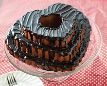 Load image into Gallery viewer, Nordic Ware Cast Bundt Bakeware Tiered Heart, 12-Cup, Toffee

