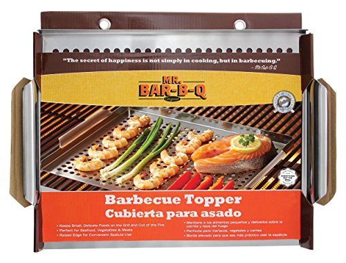 Mr. Bar-B-Q 06032Y 16 Inch x 12 Inch Stainless Steel Barbecue Topper Home, Small, SS