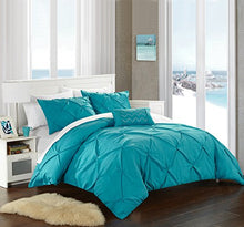 Load image into Gallery viewer, Chic Home Daya Shams Included Decorative Pillow, Queen Duvet, Turquoise
