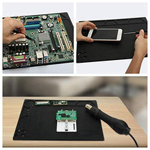 Load image into Gallery viewer, Work Mat for Heat Gun Soldering Iron Kit Protect Workbench Soldering Station Cell Phone, Watch Repair Desk Pad Circuit Board (Black)
