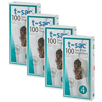 T-Sac Tea Filter Bags, Disposable Tea Infuser, Number 4-Size, 6 to 12-Cup Capacity, Set of 400