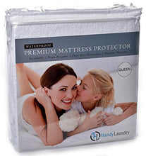 Load image into Gallery viewer, Queen Mattress Protector, Waterproof, Breathable, Blocks Dust Mites, Allergens, Smooth Soft Cotton Terry Cover. The Premium Mattress Protector Will Surely Increase The Life of Your Mattress.
