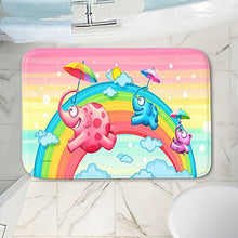Load image into Gallery viewer, DiaNoche Designs Memory Foam Bath or Kitchen Mats by Tooshtoosh - Rainbow Elephants, Large 36 x 24 in

