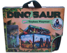 Load image into Gallery viewer, Neat Oh Dinosaur ZipBin, Convertible Toy Box 8 x 6 x 5 inches with 2 Dinos, Zip Open for Pre-historic Play Mat 18 x 16 inches | Zips Back Up for Strong, Sturdy, Stackable Storage, Holds up to 40 Dinos
