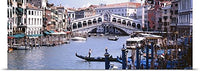 GREATBIGCANVAS Entitled Bridge Across a River, Rialto Bridge, Grand Canal, Venice, Italy Poster Print, 90