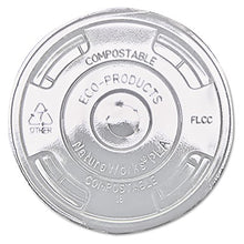 Load image into Gallery viewer, Eco-Products EPFLCC GreenStripe Renewable &amp; Compost Cold Cup Flat Lids, F/9-24oz, 100/PK, 10 PK/CT
