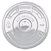Eco-Products EPFLCC GreenStripe Renewable & Compost Cold Cup Flat Lids, F/9-24oz, 100/PK, 10 PK/CT