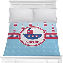 Load image into Gallery viewer, RNK Shops Light House &amp; Waves Duvet Cover - Full/Queen (Personalized)
